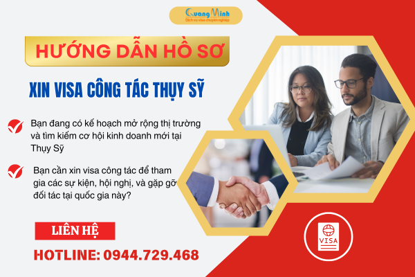 HƯỚNG DẪN HỒ SƠ XIN VISA CÔNG TÁC THỤY SĨ